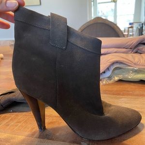 Ella moss booties charcoal suede